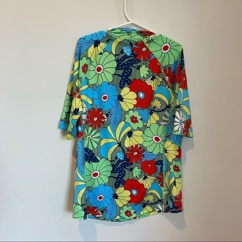 REI zonai rashguard Girls Size L 14/16 Floral Print